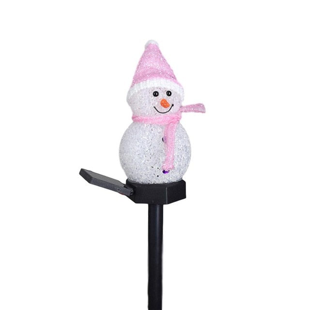 Bonhomme de neige solaire coloré détail