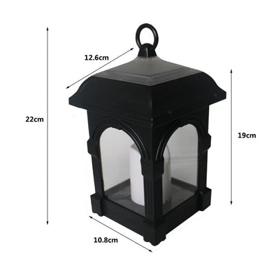 Lanterne solaire bougie vintage posée en extérieur
