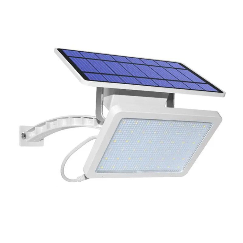 Projecteur solaire blanc avec interrupteur