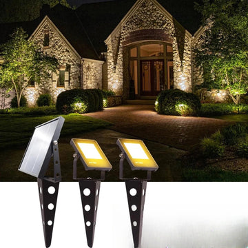 Projecteur Piquet Solaire LED Extérieur Jardin Orientable