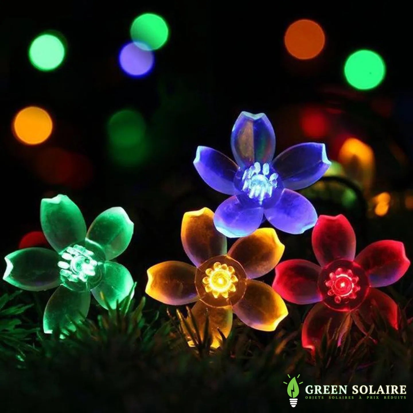 Guirlande solaire extérieure LED décorative pour terrasse et jardin