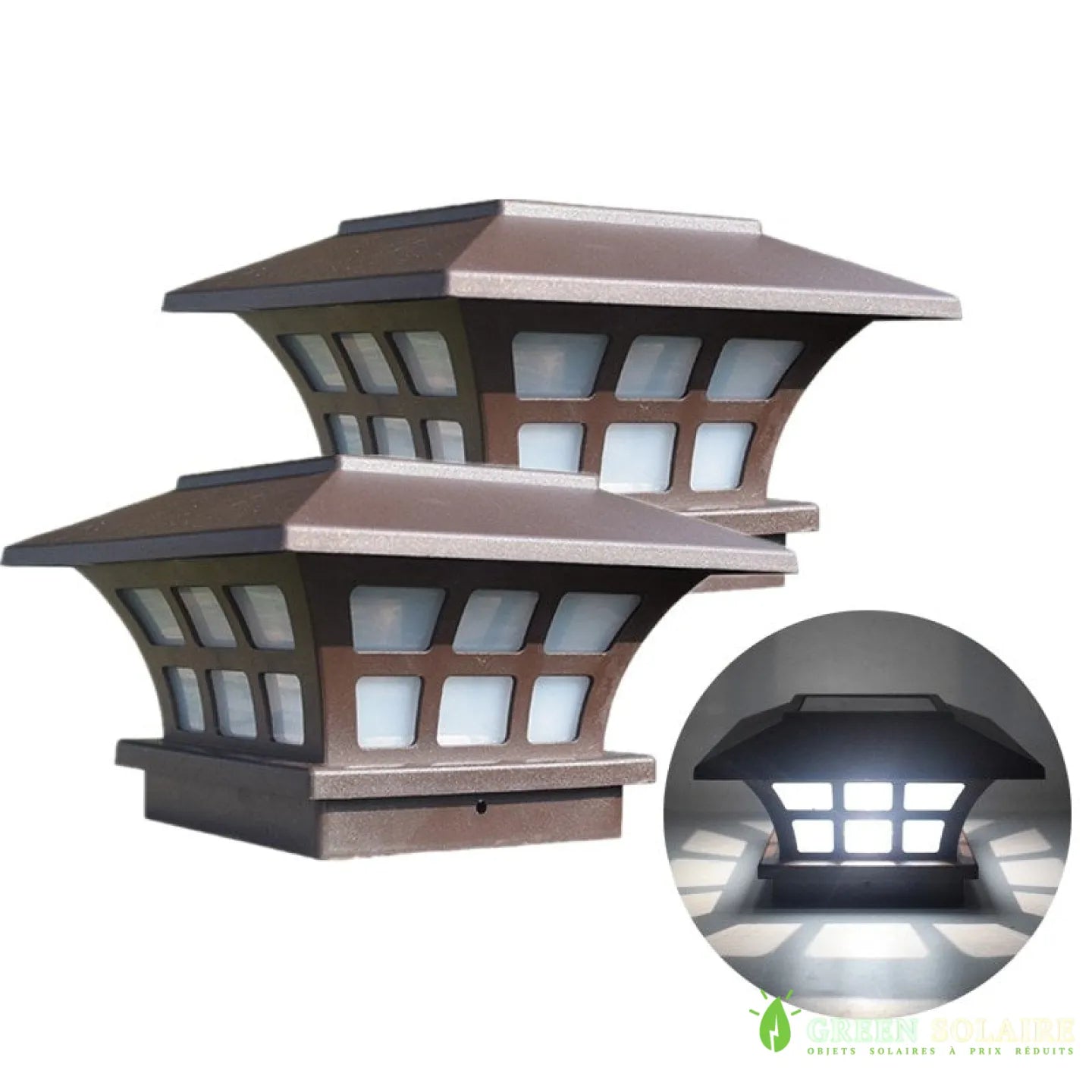 Fixer une lampe solaire sur un pilier de portail ou un poteau