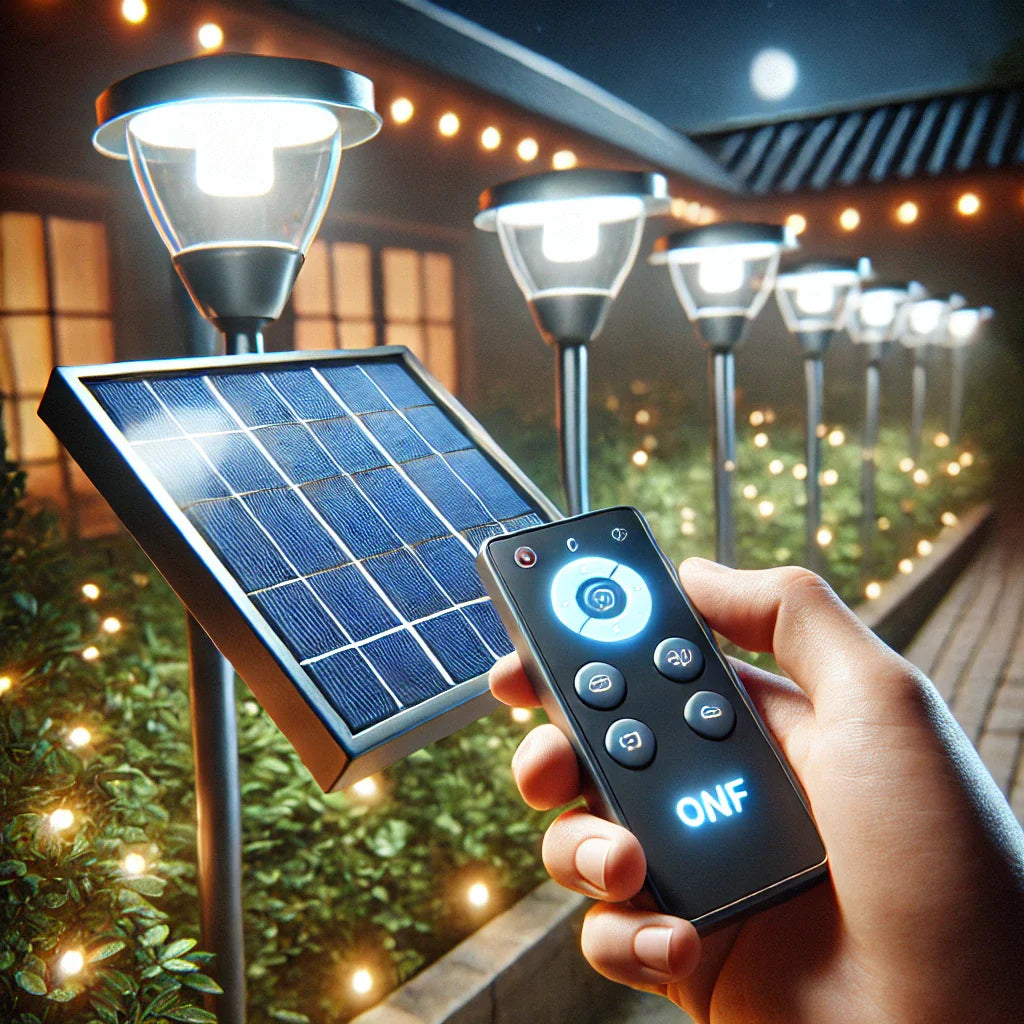 ÉCLAIRAGE SOLAIRE EXTÉRIEUR AVEC TÉLÉCOMMANDE