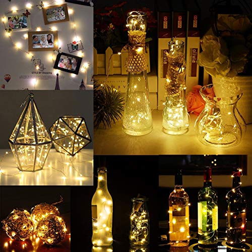Lot de 6 bouchons LED solaires pour bouteilles