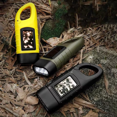 LAMPE TORCHE SOLAIRE AVEC DYNAMO