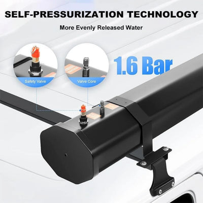 Douche Solaire de Toit 30 L Noire avec Kit de Fixation