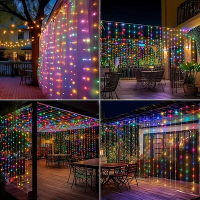 Guirlande Solaire Féerique 200 à 600 LED Lot de 2