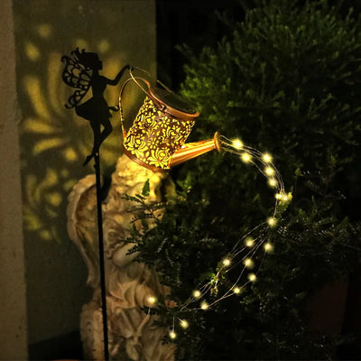 Lanterne Solaire Père Noël Arrosoir LED à Suspendre