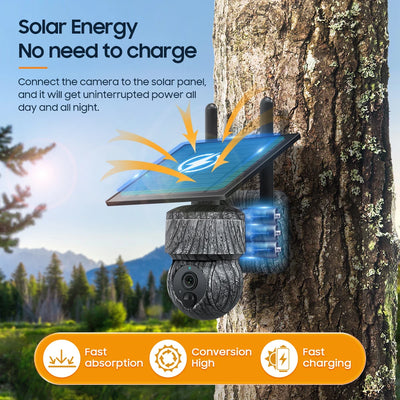 Caméra de Surveillance Solaire 5MP 4G PTZ - vue 6