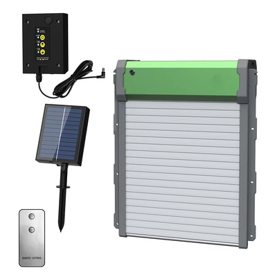 Porte Automatique de Poulailler Solaire à Volet Roulant Aluminium