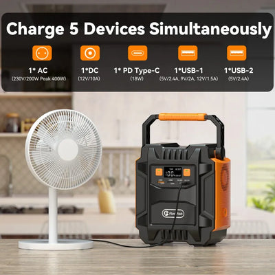 Station Électrique Portable Solaire Flashfish A201 200W 172.8Wh