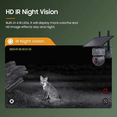 Caméra de Surveillance Solaire 5MP 4G PTZ - vue 4