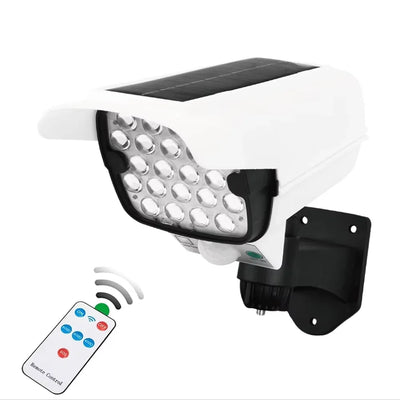 Projecteur Solaire 66 LED Détecteur Mouvement Caméra Factice