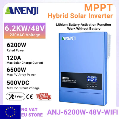 Onduleur Solaire Hybride 6,2 kW 48V MPPT