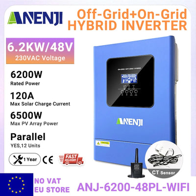 Onduleur Solaire Hybride 6,2 kW MPPT 48V