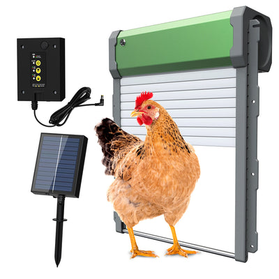 Porte Automatique de Poulailler Solaire à Volet Roulant Aluminium