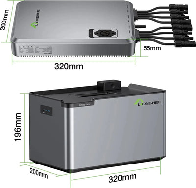 Kit Solaire de Balcon LIONSHEE avec Batterie LiFePO4 et Micro-Onduleur