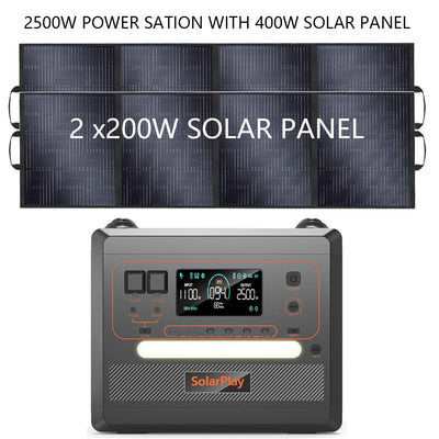 Station d'Énergie Solaire Portable 2400W - vue 7