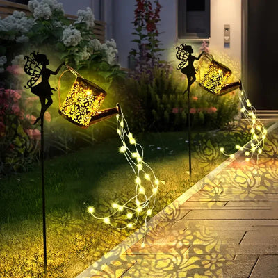 Lanterne Solaire Père Noël Arrosoir LED à Suspendre