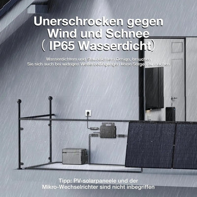 Kit Solaire de Balcon LIONSHEE avec Batterie LiFePO4 et Micro-Onduleur