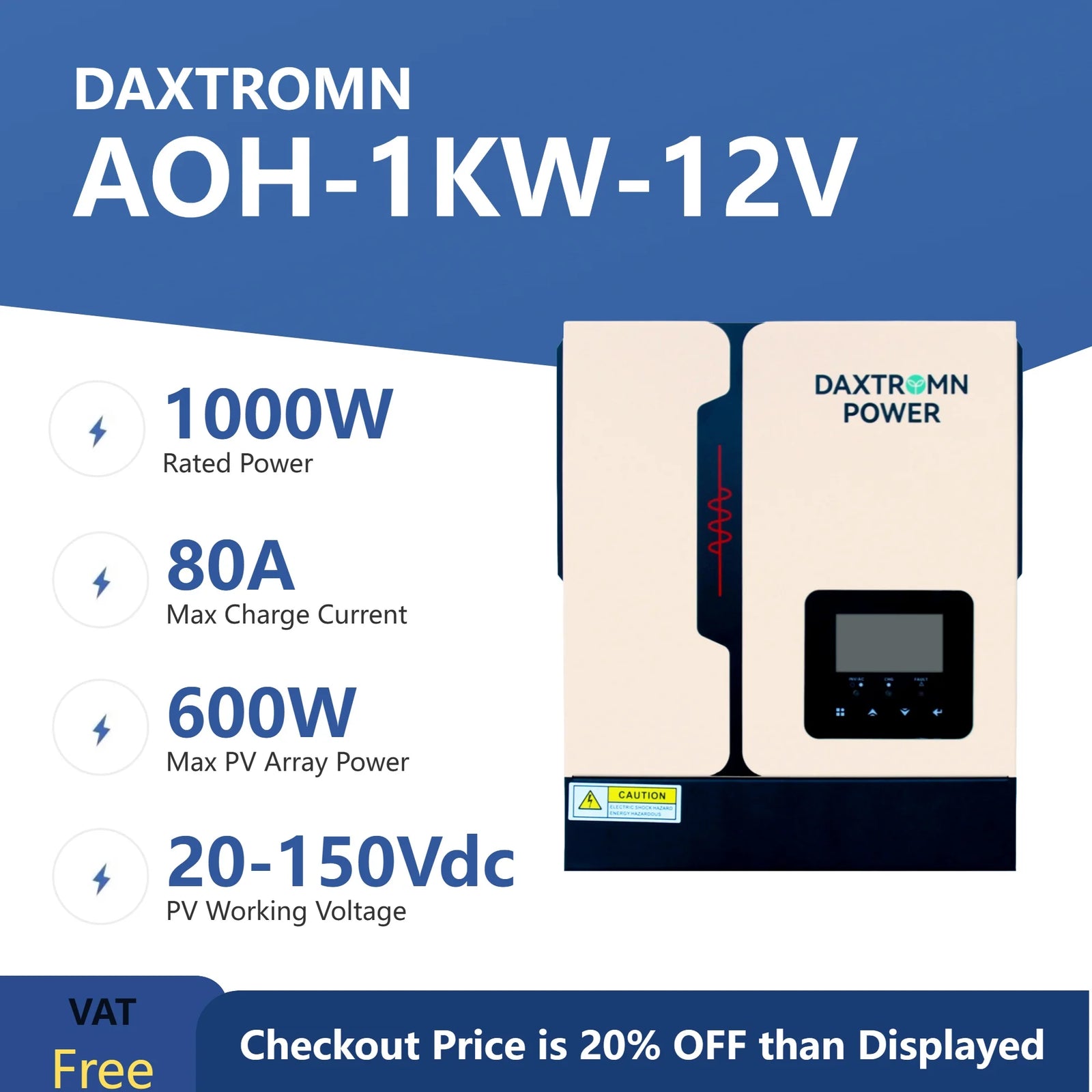 Onduleur Solaire Hybride 10,2 kW 2 MPPT 48V