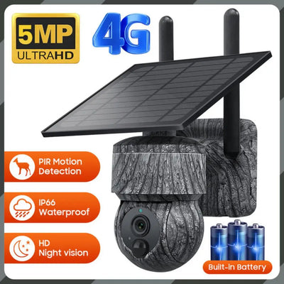 Caméra de Surveillance Solaire 5MP 4G PTZ