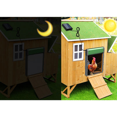 Porte Automatique de Poulailler Solaire à Volet Roulant Aluminium