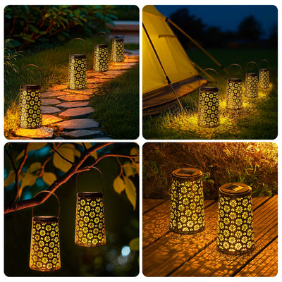 Lanterne Solaire Tournesol Lureshine Lot de 4 Étanche