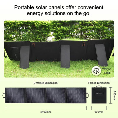 Panneau Solaire Pliable Portable 400W Camping