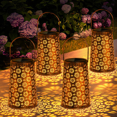 Lanterne Solaire Tournesol Lureshine Lot de 4 Étanche