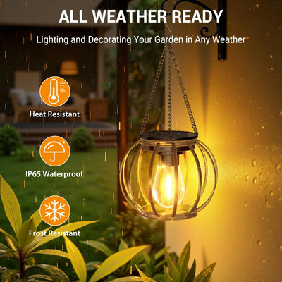 Lanterne solaire LED étanche avec capteur de jour