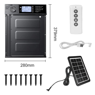 Porte Automatique de Poulailler Solaire Aluminium à Signal Sonore