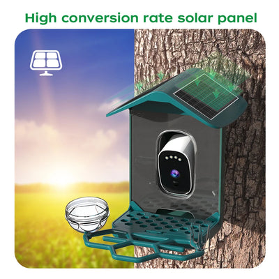 Caméra Solaire pour Mangeoire à Oiseaux 5MP WiFi IA IP66