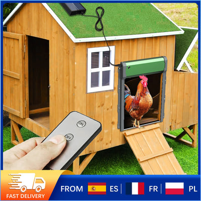 Porte Automatique de Poulailler Solaire à Volet Roulant Aluminium