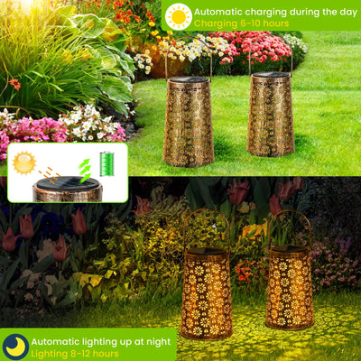 Lanterne Solaire Tournesol Lureshine Lot de 4 Étanche