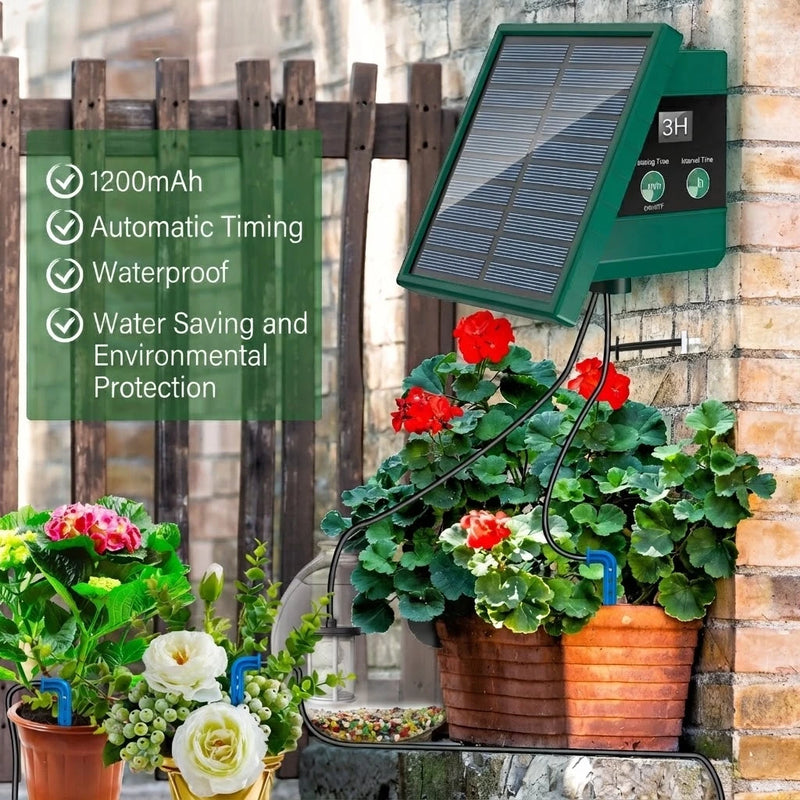 Kit d'Arrosage Automatique Solaire Goutte à Goutte 10 M