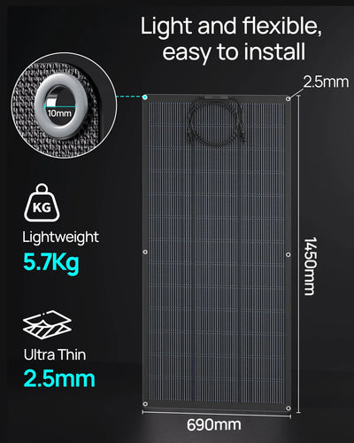 Panneau Solaire Flexible Monocristallin 400W