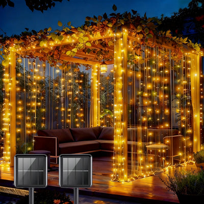 Guirlande Solaire Féerique 200 à 600 LED Lot de 2