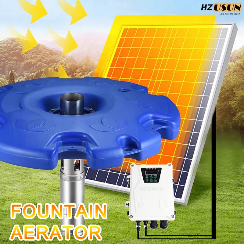 Aérateur d'Étang Solaire Flottant 1 HP pour Bassin et Barrage