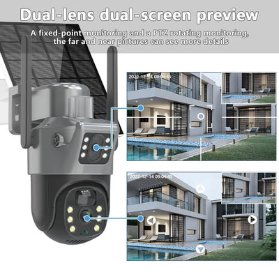 Caméra Solaire 4K WiFi Double Lentille PTZ - vue 3