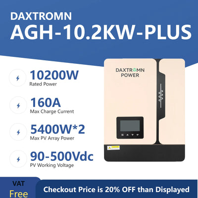 Onduleur Solaire Hybride 10,2 kW 2 MPPT 48V