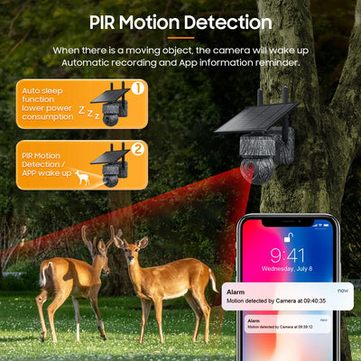 Caméra de Surveillance Solaire 5MP 4G PTZ - vue 5