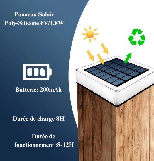 Lampe solaire à poser LED multicolore pour jardin