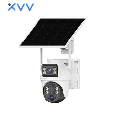 Caméra Solaire WiFi Double Objectif 8MP Vision Nocturne PIR