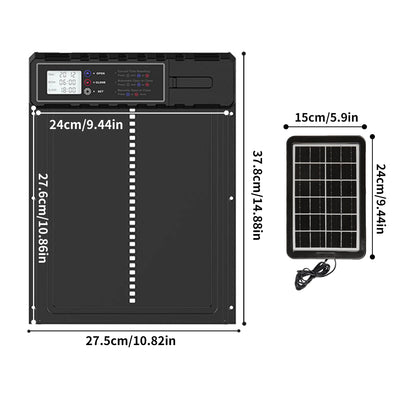Porte Automatique de Poulailler Solaire Alliage Aluminium Tout Temps