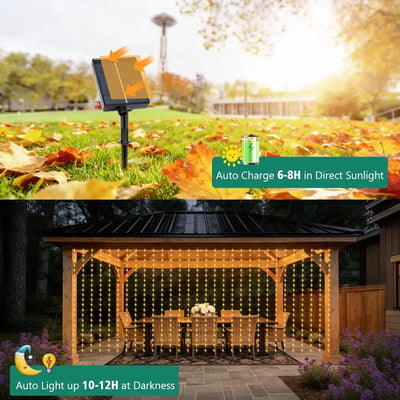 Guirlande Solaire Féerique 200 à 600 LED Lot de 2