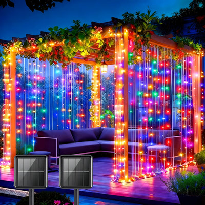 Guirlande Solaire Féerique 200 à 600 LED Lot de 2