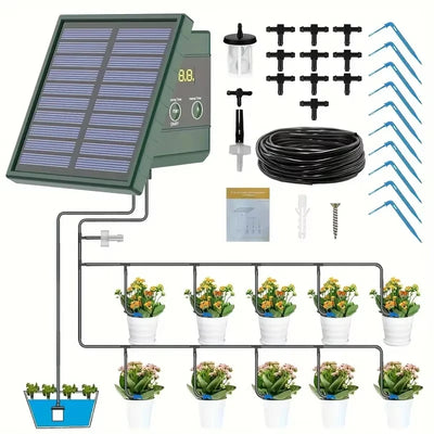 Kit d'Arrosage Automatique Solaire Goutte à Goutte 10 M