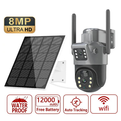 Caméra Solaire 4K WiFi Double Lentille PTZ - vue 7
