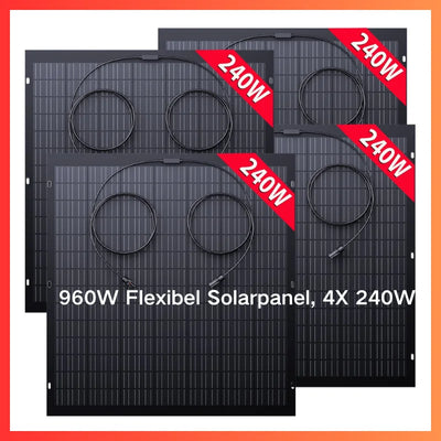 Panneau Solaire Flexible 240W (Lot de 4)